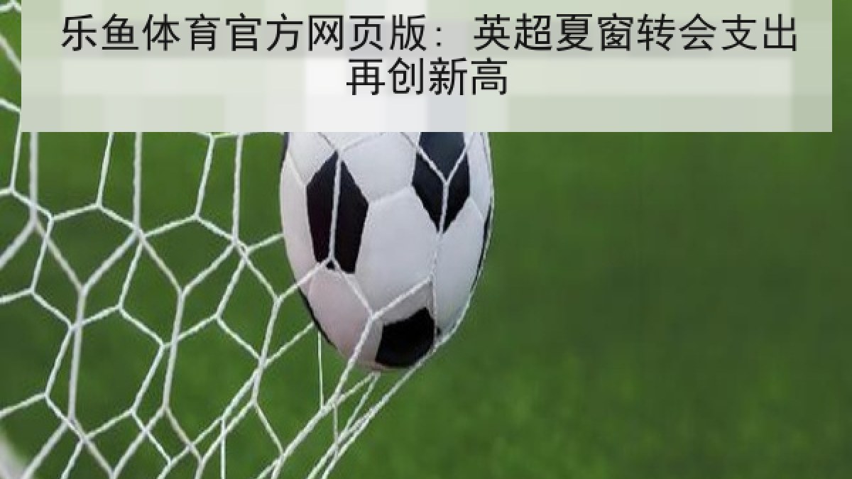 乐鱼体育官方网页版: 英超夏窗转会支出再创新高